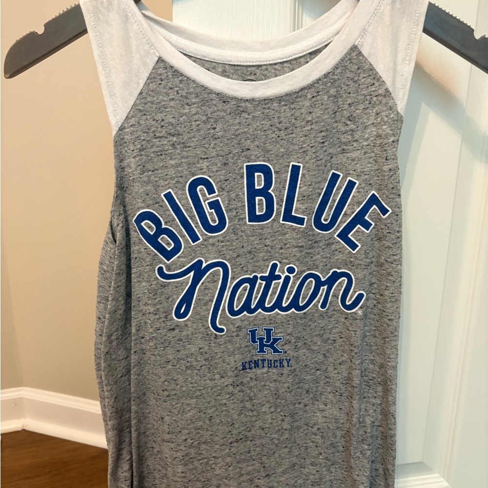 Top of the World Gray and Blue Women's Tank Top
